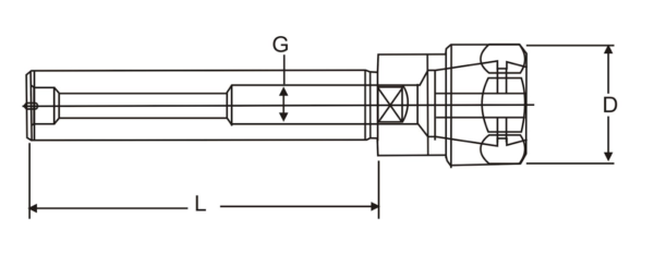 ER Type Collet Chuck with Cylinder Shank Type