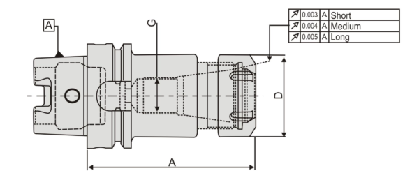 HSK - ER Type Collet Chuck DIN 6499