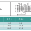 Pull Stud DIN 69872 A Type A With Through Hole With O-Ring