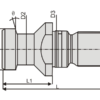 Pull Stud DIN 69872 A Type A Without Through Hole including O-Ring