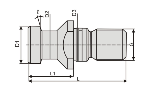 Pull Stud DIN 69872 A Type A Without Through Hole including O-Ring